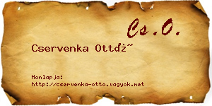 Cservenka Ottó névjegykártya
