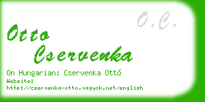 otto cservenka business card